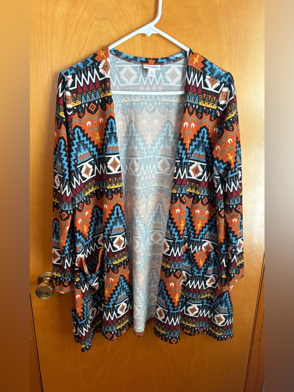 LuLaRoe Aztec Print Open Cardigan Size M Boho